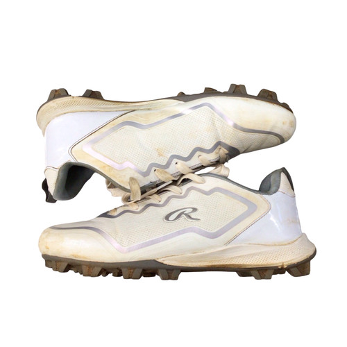 Vist Large View of Product Image Which is Used Rawlings SOFTBALL CLEATS BB/SB Cleats White Senior 10