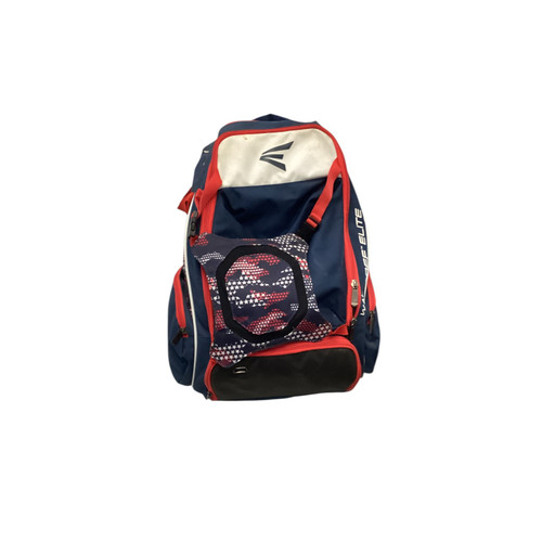 Vist Large View of Product Image Which is Used Easton WALK OFF ELITE BB/SB Player Backpack White/Red/Navy