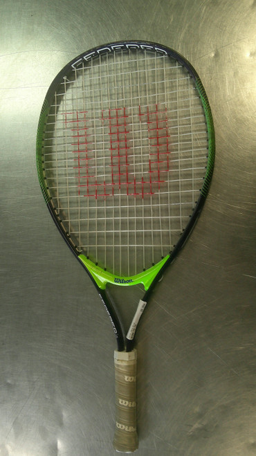 Vist Large View of Product Image Which is Used Wilson FEDERER 23 Junior Tennis Racquet Navy Blue 19"