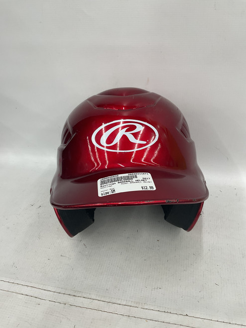 Vist Large View of Product Image Which is Used Rawlings BASEBALL HELMET Batting Helmet No Mask Red SM