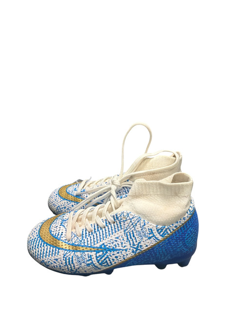 Vist Large View of Product Image Which is Used Adidas ADIZERO BB/SB Cleats White Youth 10