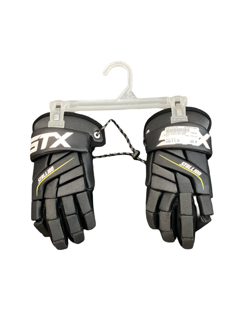 Vist Large View of Product Image Which is Used STX STALLION Lacrosse Gloves Mens Black 9 1/2"