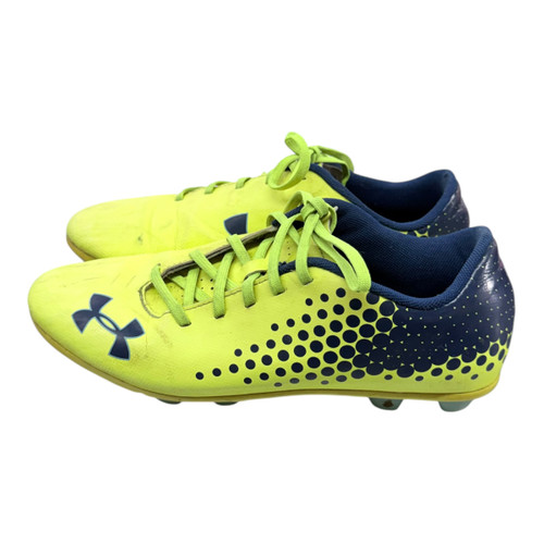 Vist Large View of Product Image Which is Used Under Armour Soccer Cleats Optic Yellow Junior 06