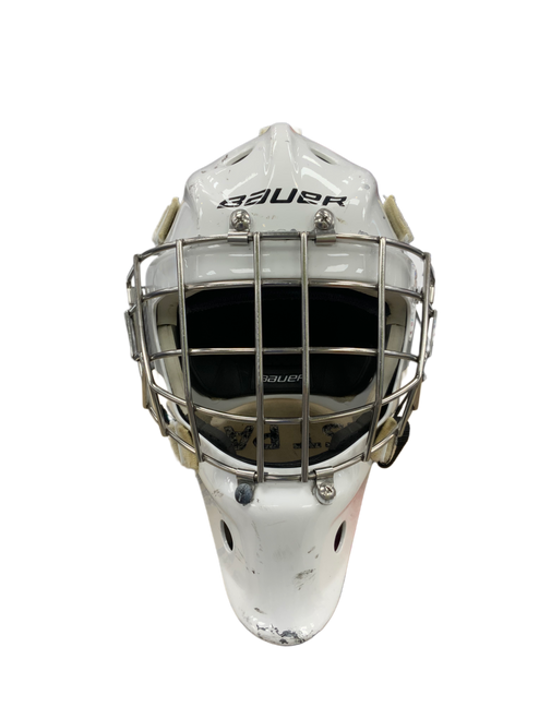 Vist Large View of Product Image Which is Used Bauer 940 Senior Goalie Helmet/Mask White SM
