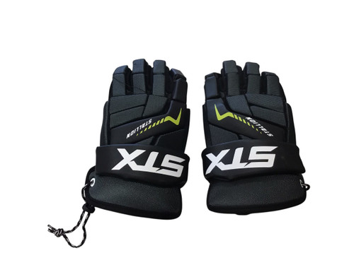 Vist Large View of Product Image Which is USED STX STALLION 200 LACROSSE GLOVES MENS BLACK LG