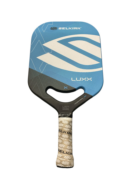 Vist Large View of Product Image Which is Used Selkirk LUXX CONTROL AIR Pickleball Racquet Royal Blue