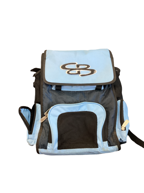 Vist Large View of Product Image Which is Used BoomBah CAROLINA BLUE/BLK BACKPACK BB/SB Player Backpack Carolina Blue