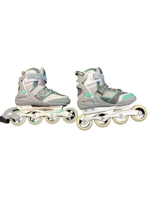 Vist Large View of Product Image Which is Used RollerDerby ELITE SERIES Q60 Senior Roller Quad Skates White Senior 7