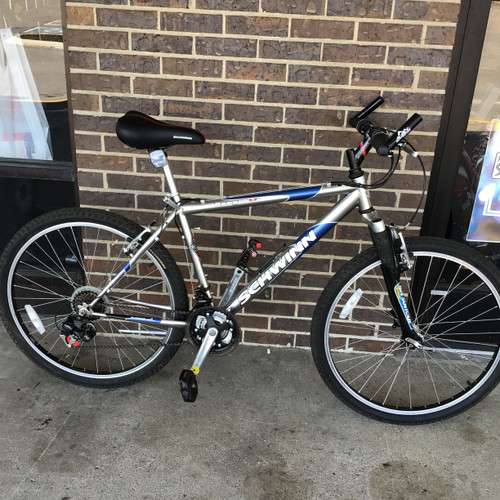 Vist Large View of Product Image Which is Used Schwinn RANGER 2.6 FS 26 IN MENS MTN BIKE Mountain Bike Mens Grey 58-61cm - 23-24" - XXL Frame