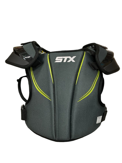 Vist Large View of Product Image Which is Used STX STALLION 200+ Lacrosse Shoulder Pads Black LG