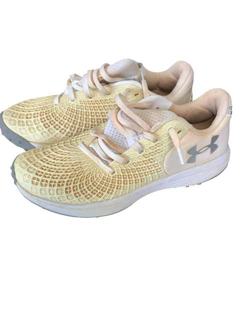Vist Large View of Product Image Which is Used Under Armour TURF CLEAT SZ 10 BB/SB Cleats White Senior 10