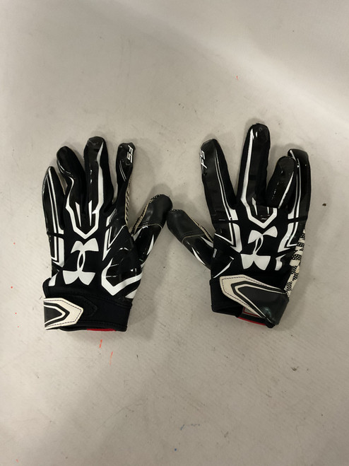 Vist Large View of Product Image Which is Used Under Armour RECEIVER GLOVES FB Gloves Black LG