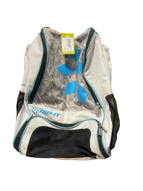 Vist Large View of Product Image Which is Used RIP-IT WHT/BLUE BAG BB/SB Player Carry Bag White