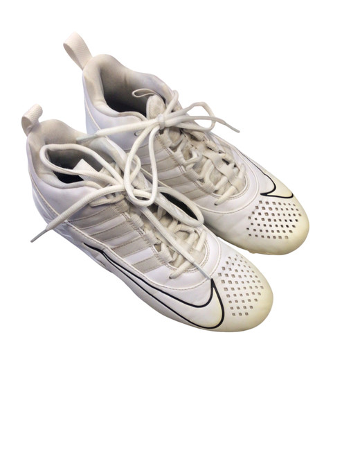 Vist Large View of Product Image Which is Used Nike LAX Cleats Mens White Senior 6.5