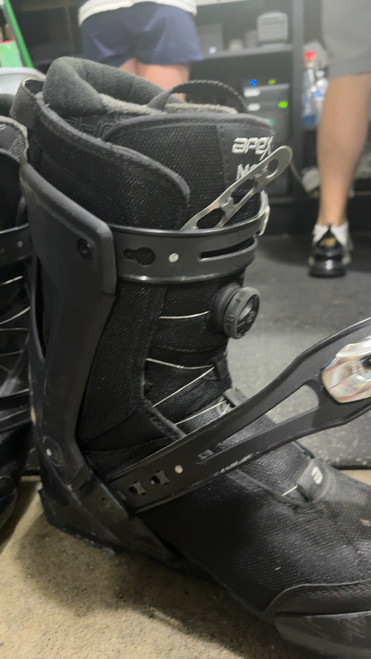 Vist Large View of Product Image Which is Used APEX Mens Snowboard Boots Black Adjustable