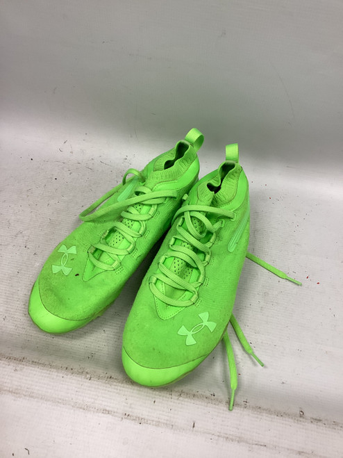 Vist Large View of Product Image Which is Used Under Armour HOVER Adult FB Cleats Neon Green Senior 8