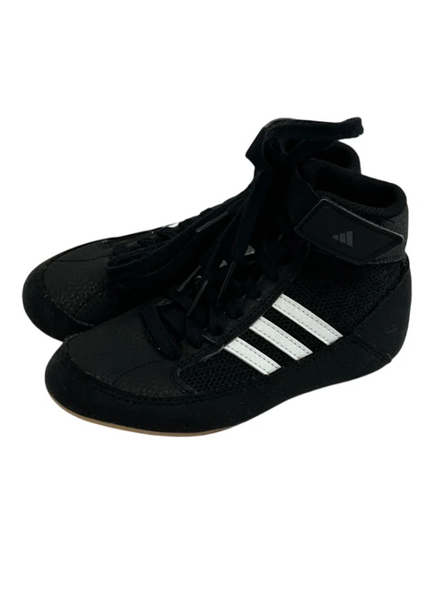Vist Large View of Product Image Which is Used Adidas HVC Youth 12 Wrestling Shoes Black 