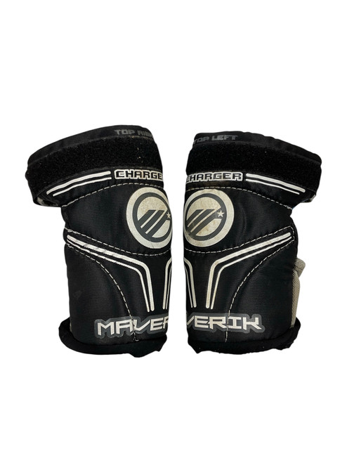 Vist Large View of Product Image Which is Used Maverik CHARGER ELBOWS Lacrosse Arm Pads/Guards Black SM