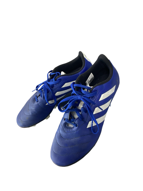 Vist Large View of Product Image Which is Used Adidas Soccer Cleats Royal Blue Junior 05.5