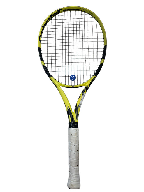 Vist Large View of Product Image Which is Used Babolat PURE AERO Adult Tennis Racquet Yellow 4 1/4"