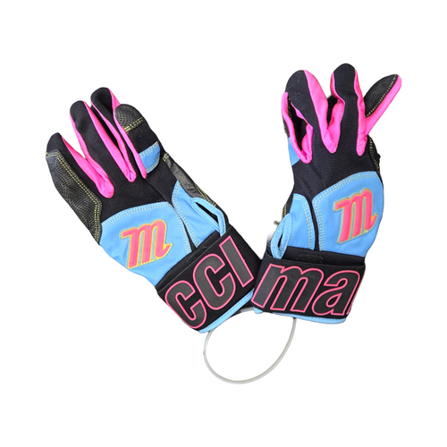 Vist Large View of Product Image Which is Used Marucci ADULT VERGE BATTING GLOVES BB/SB Batting Gloves Royal Blue MD