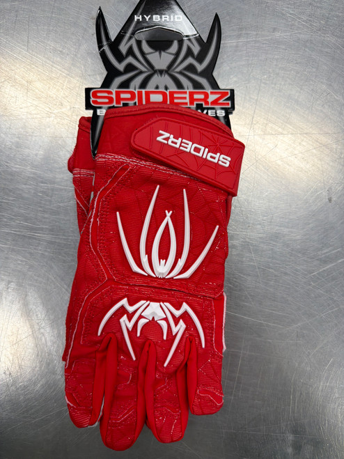 Vist Large View of Product Image Which is New SPIDERZ HYBRID BB/SB Batting Gloves Red XL