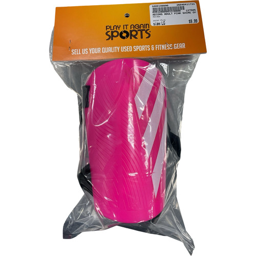 Vist Large View of Product Image Which is Used Adidas Soccer Shin Guards Adult Pink LG