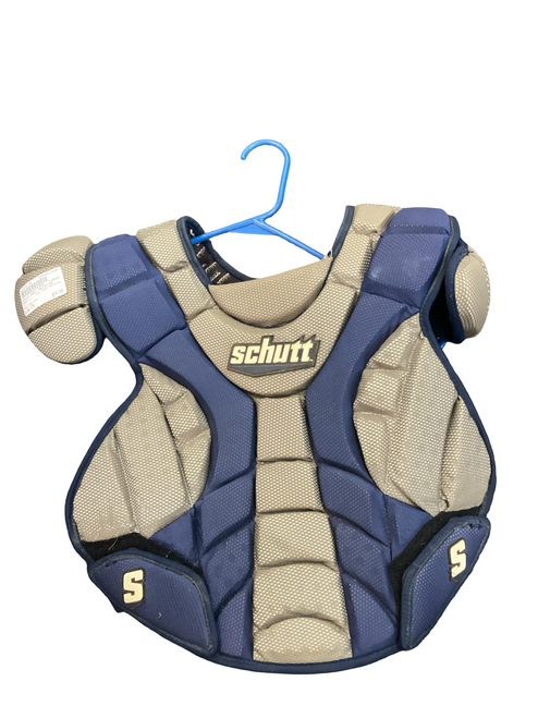 Vist Large View of Product Image Which is Used Schutt CHEST PROTECTOR Catchers Chest Protector Navy Blue Youth