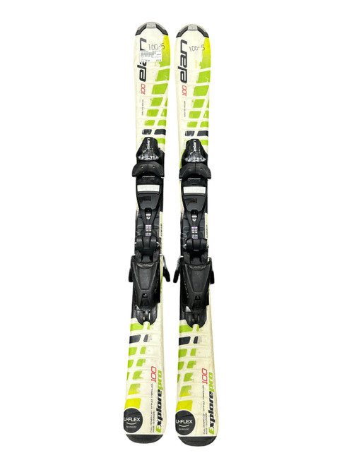 Vist Large View of Product Image Which is Used Elan EXPLORE PRO Boys DH Ski/Binding White 100 cm