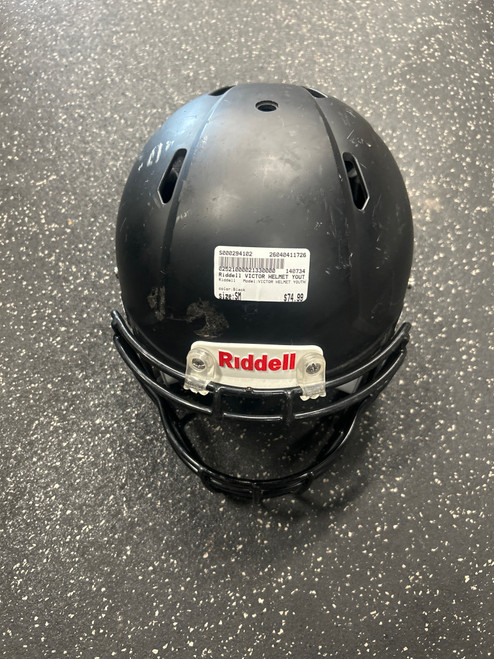 Vist Large View of Product Image Which is Used Riddell VICTOR HELMET YOUTH FB Helmet Black SM