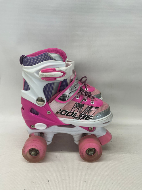 Vist Large View of Product Image Which is Used SOWUME COOLBEAR ROLLER SKATES Child Roller Quad Skates Pink Adjustable