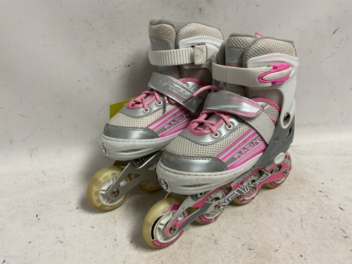 Vist Large View of Product Image Which is Used KUXUAN SPORTS 13-3 Junior Rec Fitness Skates White Adjustable