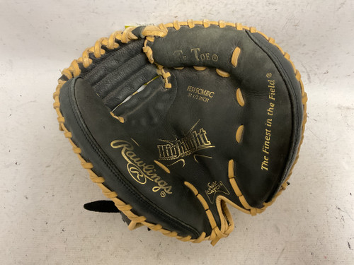 Vist Large View of Product Image Which is Used Rawlings Highlight Series H315CMBC Baseball Catchers RH Throw Black And Natural 31 1/2"