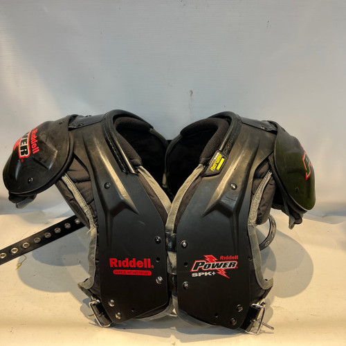 Vist Large View of Product Image Which is Used Riddell POWER SPK+ FB Shoulder Pads Black LG