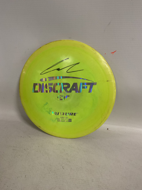 Vist Large View of Product Image Which is Used Discraft ESP VULTURE Disc Golf Driver Yellow