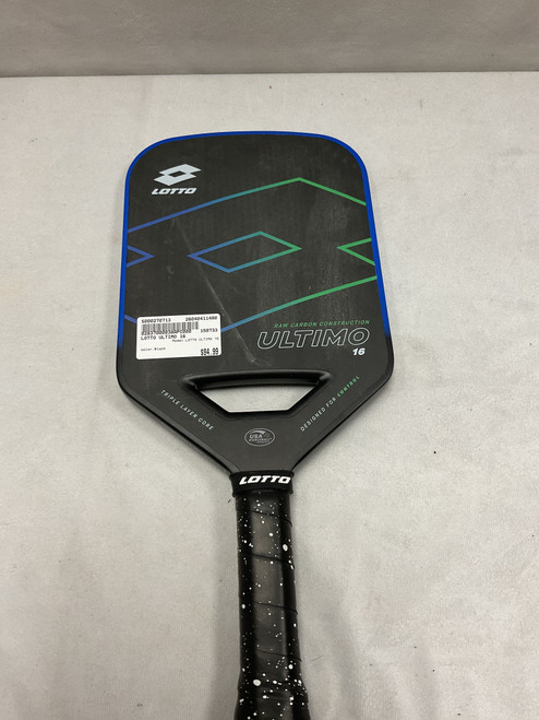 Vist Large View of Product Image Which is Used LOTTO ULTIMO 16 Pickleball Racquet Black