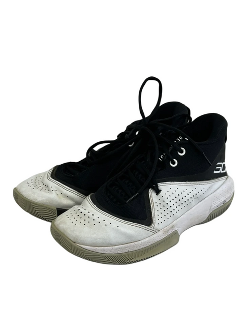 Vist Large View of Product Image Which is Used Under Armour Curry 3Zero Mens 8.5 Basketball Shoes Black And White 