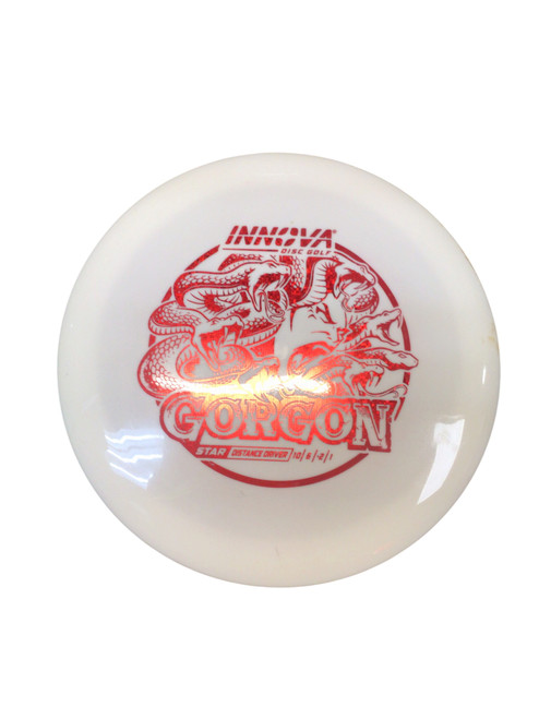 Vist Large View of Product Image Which is Used Innova STAR GORGON Disc Golf Driver White 173g