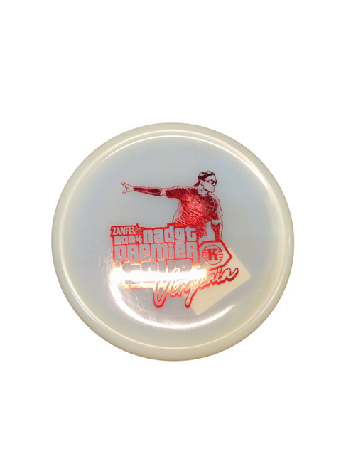 Vist Large View of Product Image Which is Used Kastaplast K1 GLOW BERG Disc Golf Putter White 176g