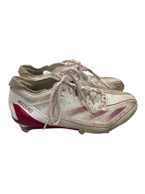 Vist Large View of Product Image Which is Used Adidas Jr FB Cleats White Junior 05.5