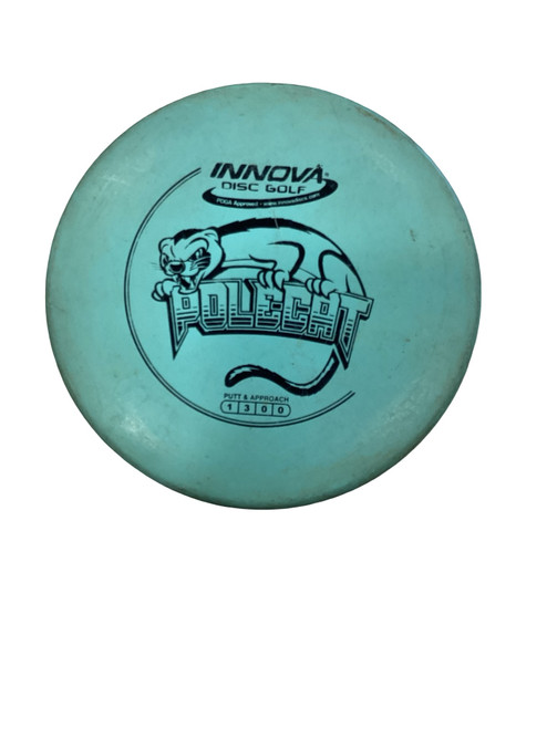 Vist Large View of Product Image Which is Used Innova POLECAT Disc Golf Putter Carolina Blue