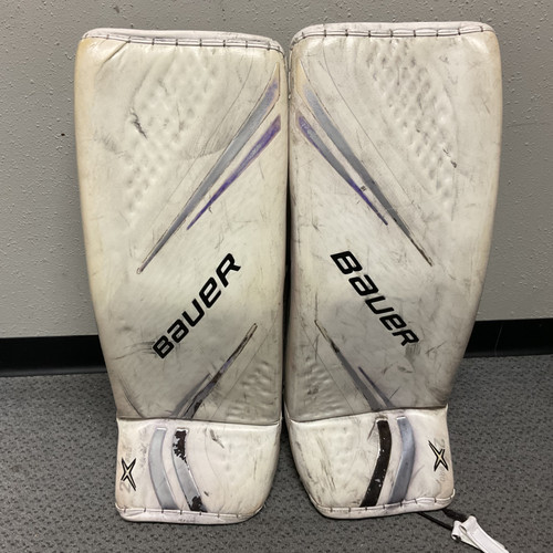 Vist Large View of Product Image Which is Used Bauer VAPOR 2X PRO Goalie Leg Pads Senior White XS