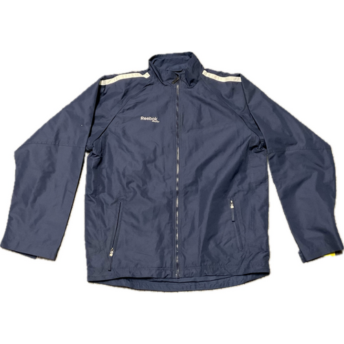 Vist Large View of Product Image Which is Used Reebok LIGHTWEIGHT Hockey Skate Jacket Senior Navy Blue MD