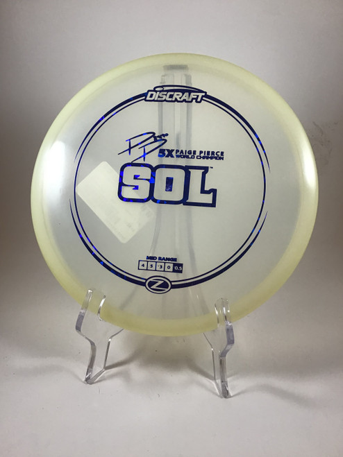 Vist Large View of Product Image Which is Used Discraft Z SOL Disc Golf Mid Range White 173g