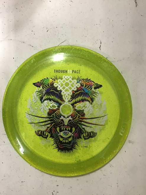 Vist Large View of Product Image Which is Used Thought Space Athletics ETHOS OMEN Disc Golf Driver Yellow 167g
