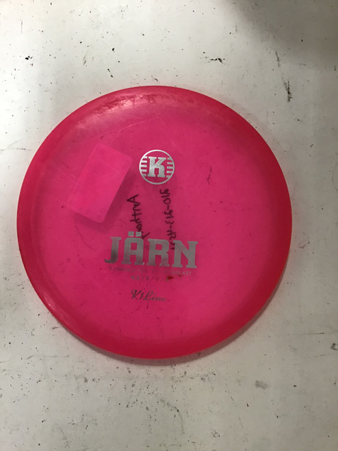 Vist Large View of Product Image Which is Used Kastaplast K1 JARN Disc Golf Mid Range Pink 175g