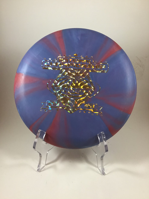 Vist Large View of Product Image Which is Used Discraft PL FIERCE Disc Golf Putter Navy Blue 172g