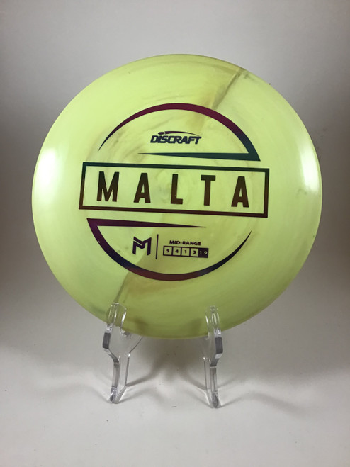Vist Large View of Product Image Which is Used Discraft ESP MALTA Disc Golf Mid Range Yellow 171g
