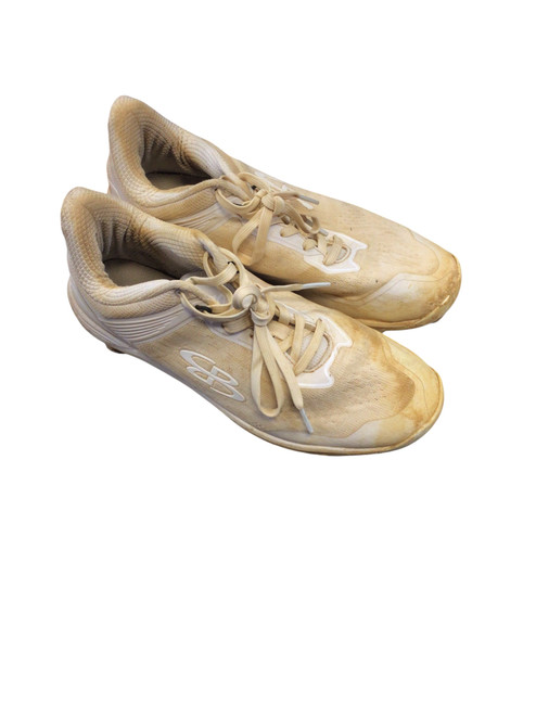 Vist Large View of Product Image Which is Used BoomBah BOOMBAH WMNS METAL BB/SB Cleats White Senior 8.5