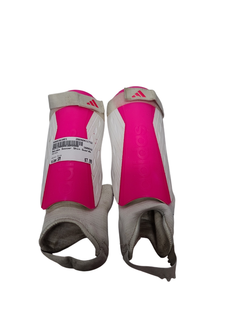Vist Large View of Product Image Which is Used Adidas Soccer Shin Guards Youth Pink SM